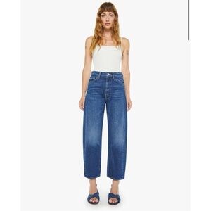 MOTHER Superior The Half Pipe Ankle Flood Jeans Wide Leg Denim Dark Wash 24